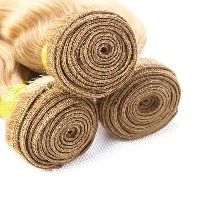 Giginger Bundles Human Hair 300G P27/613 Blonde Deep Wave Human Hair Bundles 18