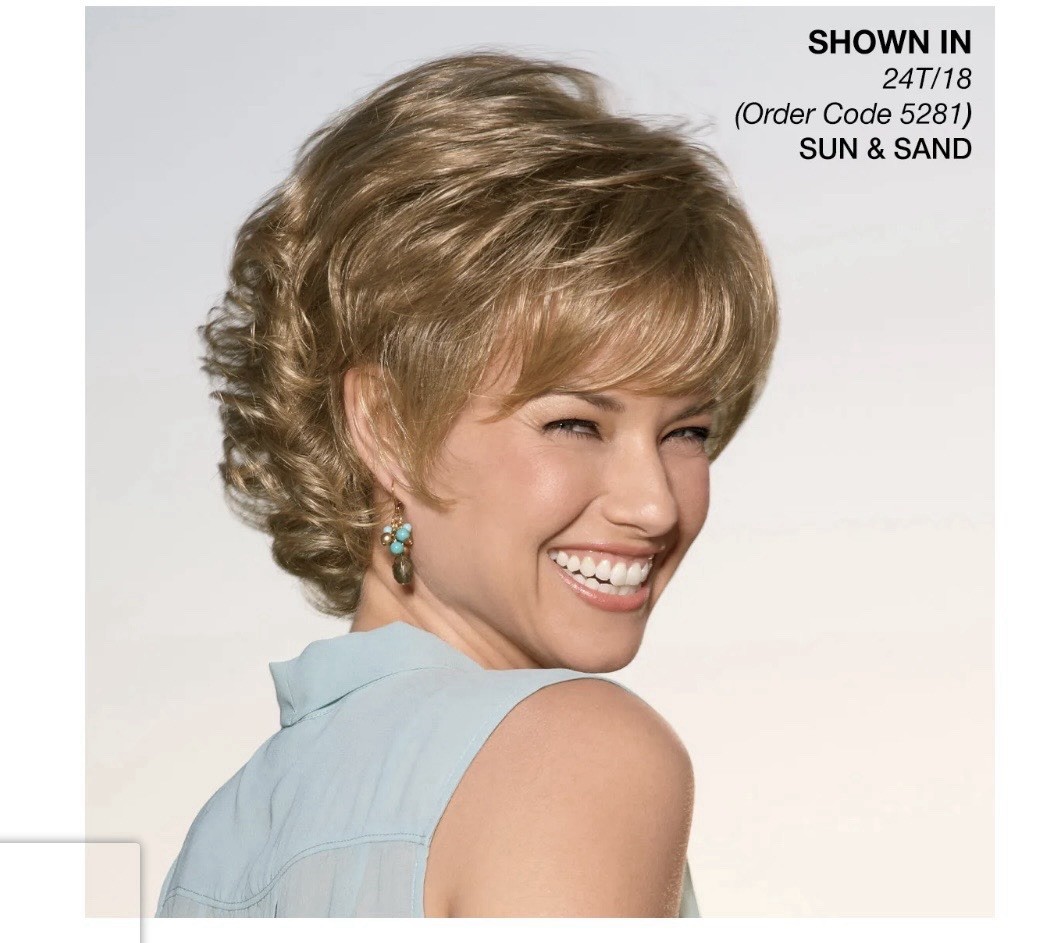 Paula Young Alex Wig 379050 Light Golden Brown Medium Open Wefted Synthetic