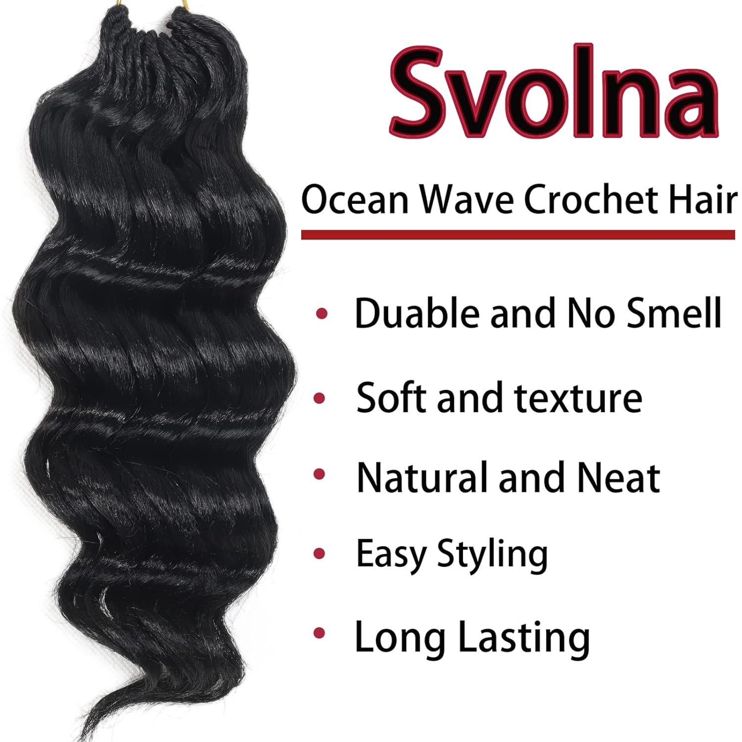 Ocean Wave Crochet Hair 9 Inch Curly Crochet Hair Ocean Wave 7 Packs Deep Wave S