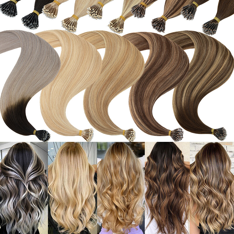 CLEARANCE Nano Ring Extensions 100% Real Remy Human Hair Thick Balayage Ombre