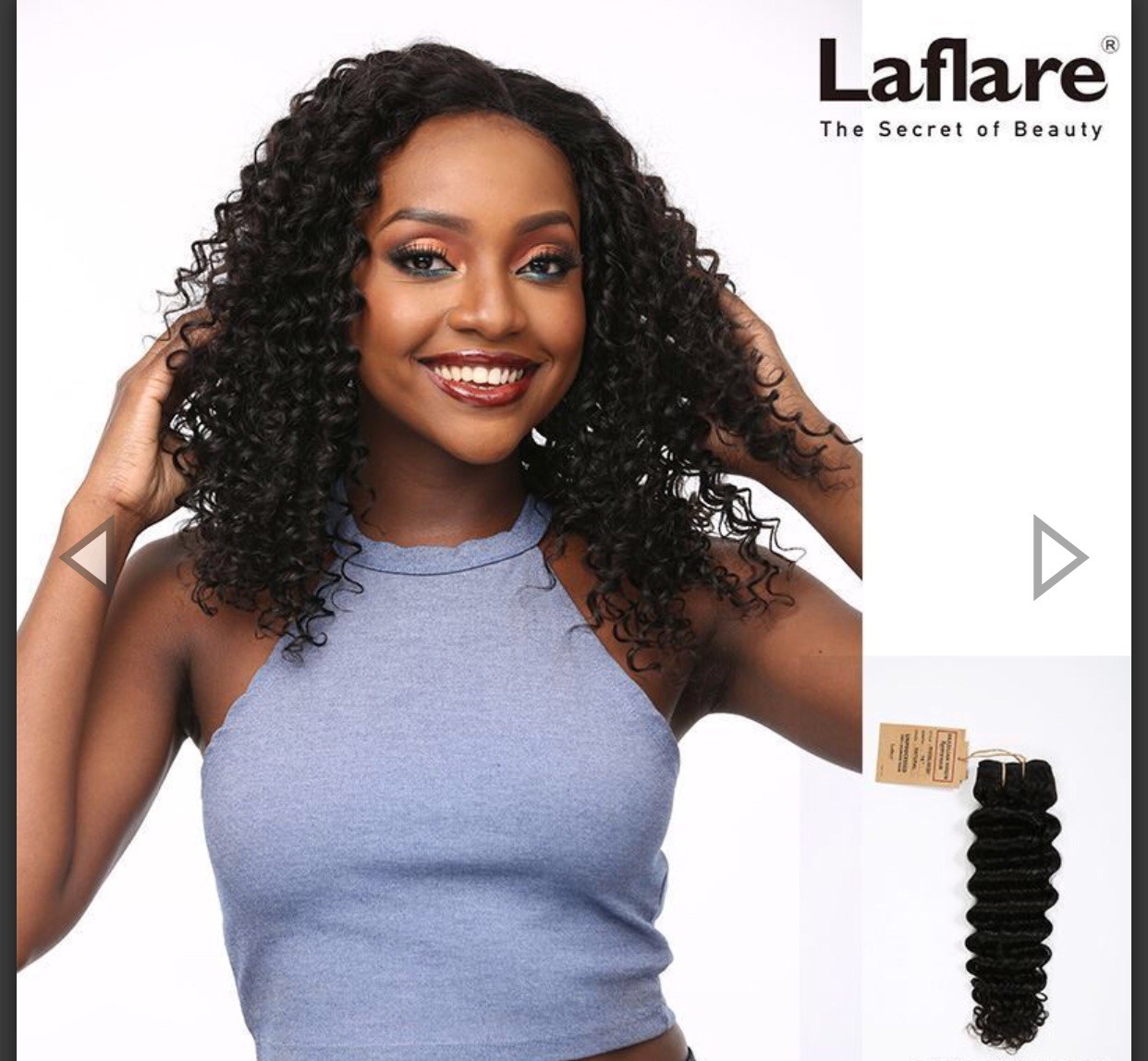 LAFLARE Brazilian VIRGIN REMY 100%_Human_HAIR_UNPROCESSED_NEW_DEEP_14″_#NATURAL