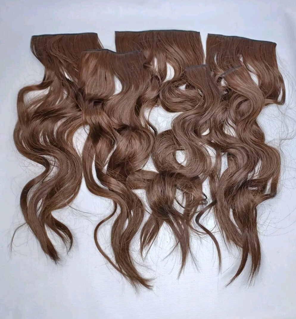19″ Hair Extensions Dark Brown Set Of 6