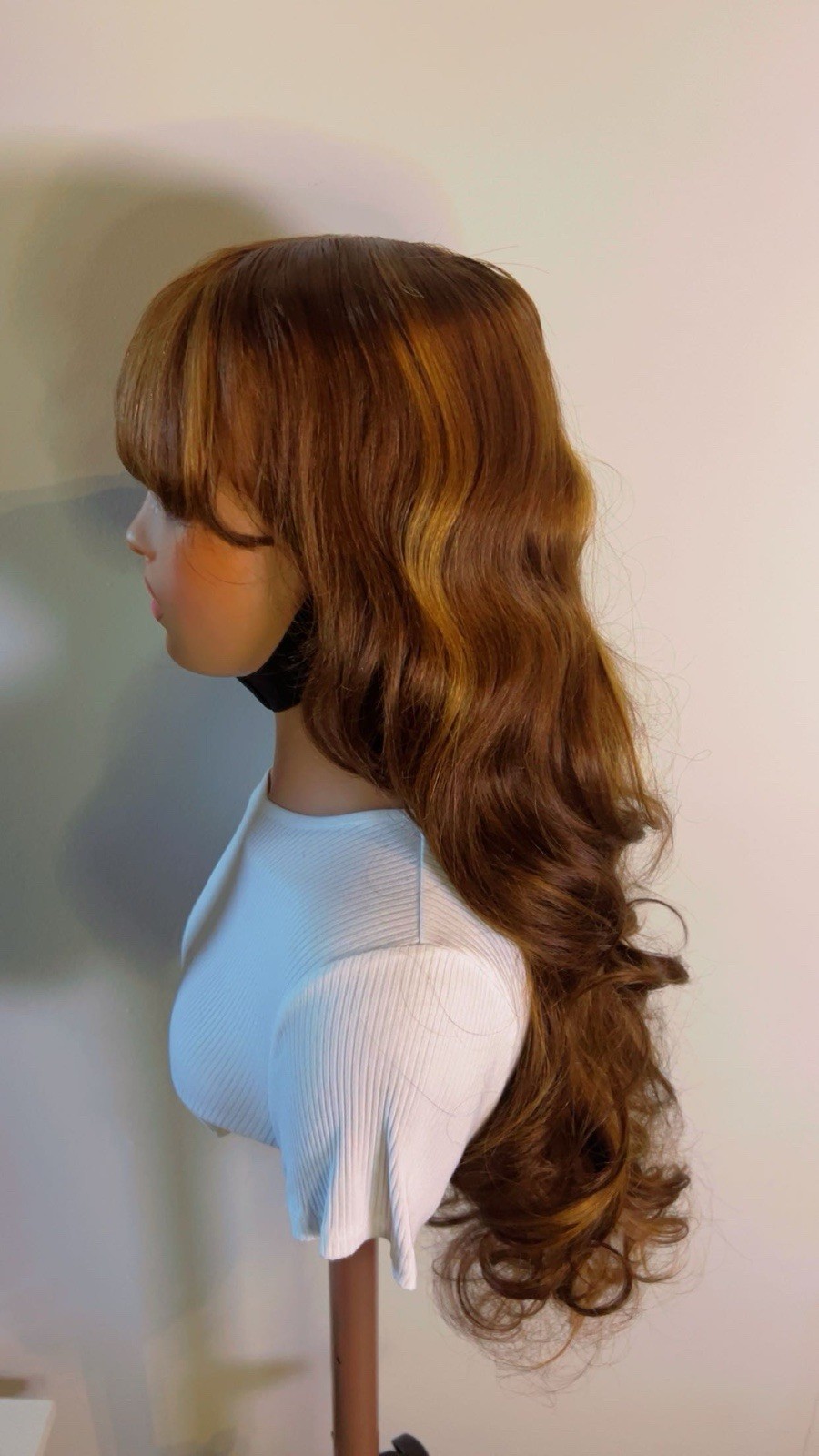 30 Inch SDD Piano Bouncy Wig, 300 Grams, Human Hair Wig.