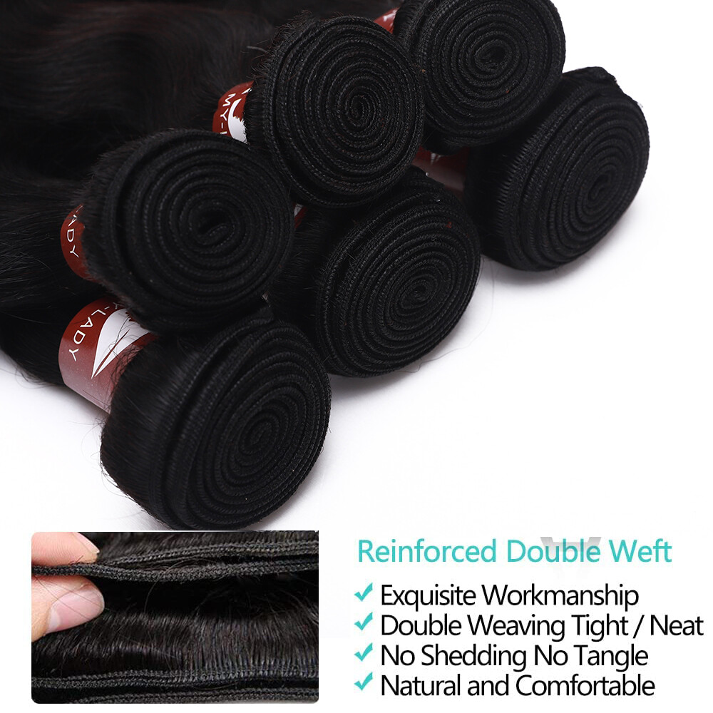 Unprocessed Brazilian Remy Human Hair Extensions 300g THICK 3Bundles Weaves Weft