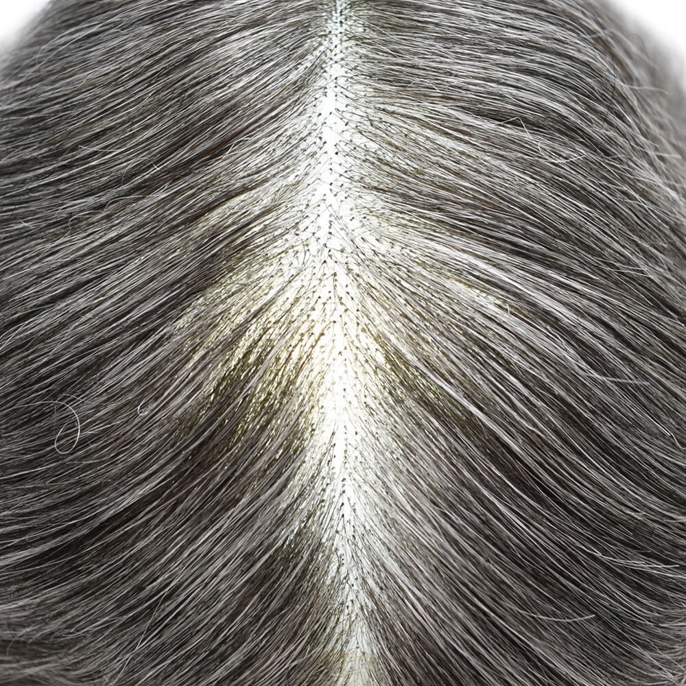 Mens Toupee Hair Replacement System Full French Lace Hairpiece Wig for Men US