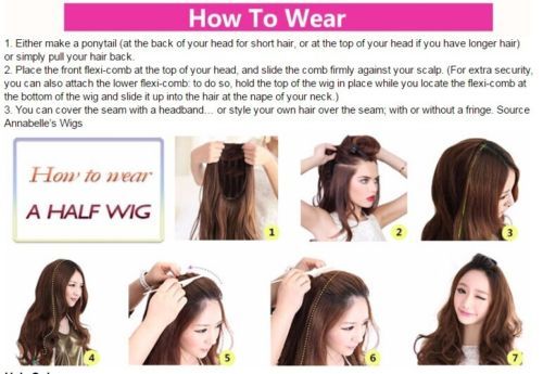 NEW 3/4 Machine Cap Half Wig Body Wave 100% Human Hair Remy Hair 3/4 Half Wig