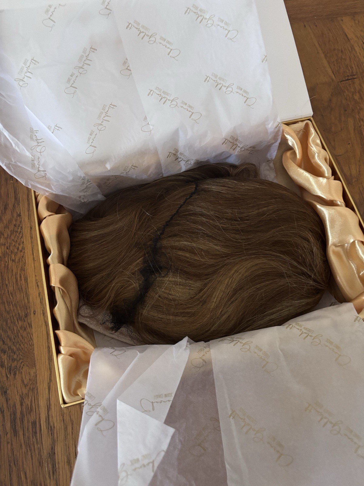NEVER USED! Human Hair Lace Front Hand Tied Long Wavy Brown/Blonde Wig