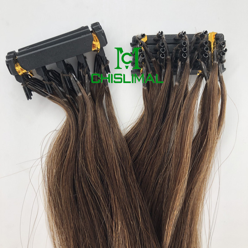 5Strands/row 20g Remy hair New 6D Human Hair Extensions Prebonded dark blonde