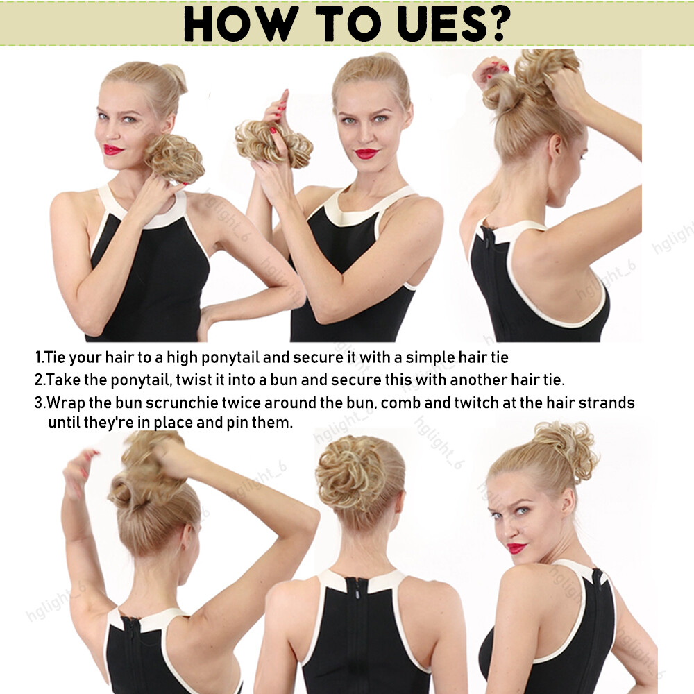 45g One Piece Scrunchie Updo Messy Bun Hairpieces Hair Extension Synthetic Thick