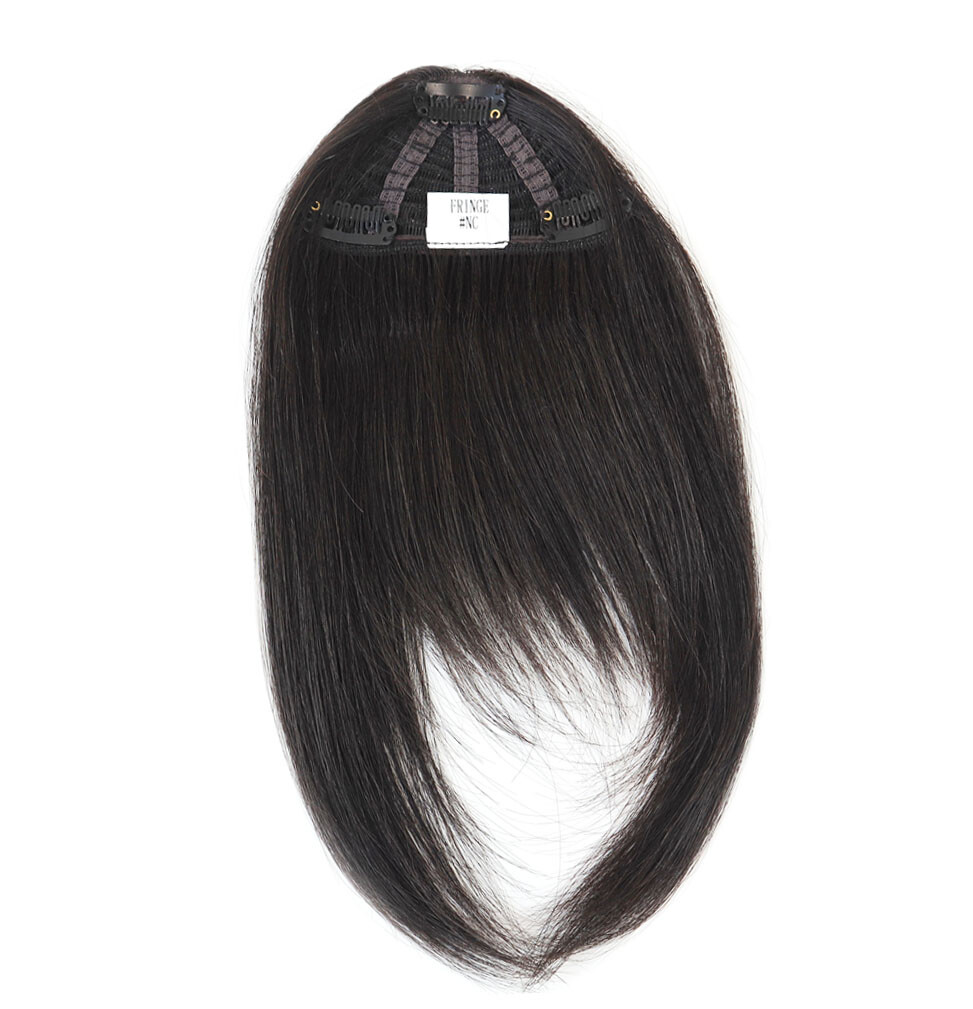 Women Fringe Blonde Hair Piece Natural Hairline Human Hair System Black Pieces