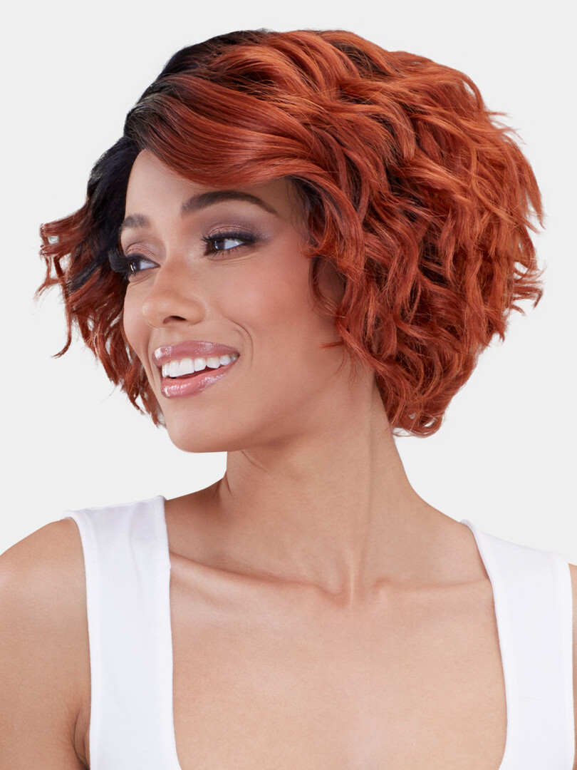 VIVACE XCEPTIONAL ESSENTIAL UNIT 12 LACE FRONT WIG GLUELESS WAVY SHORT BOB STYLE
