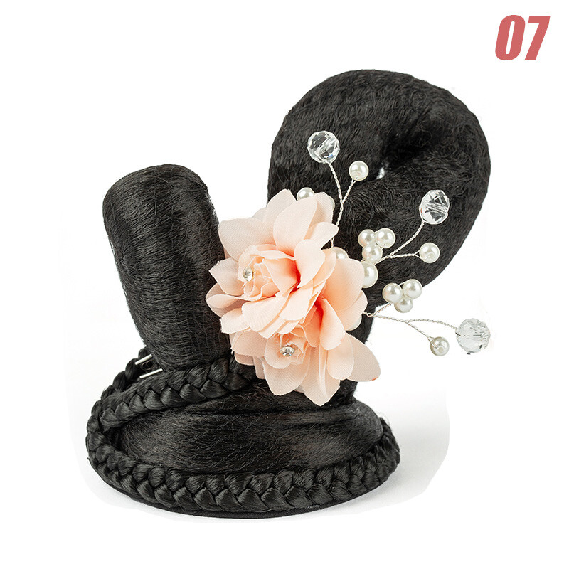 Retro Chinese Traditional Hanfu Cosplay Wig Kid/adult Hair Bun Princess Dance