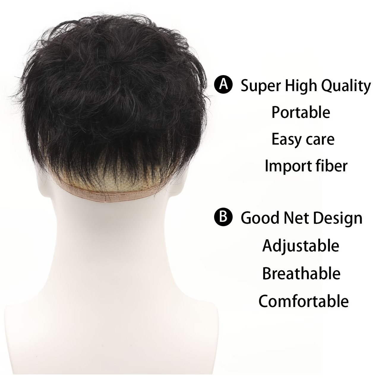 Men’s Wig Real Human Hair Japanese-style Handsome Leslie Curl Invisible Seamless