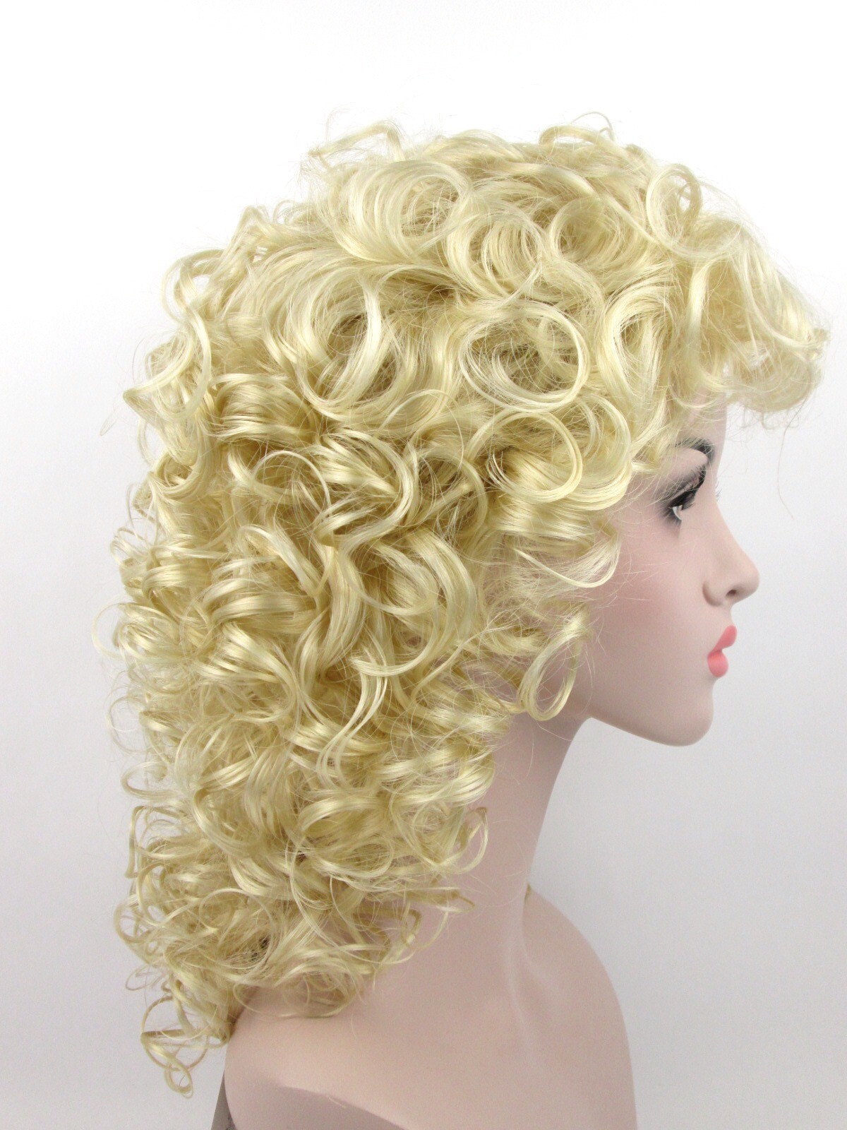 80’S WOMENS MEDIUM SHOULDER LENGTH LAYERED WAVY SOFT CURLS CURLY WIG POSIE