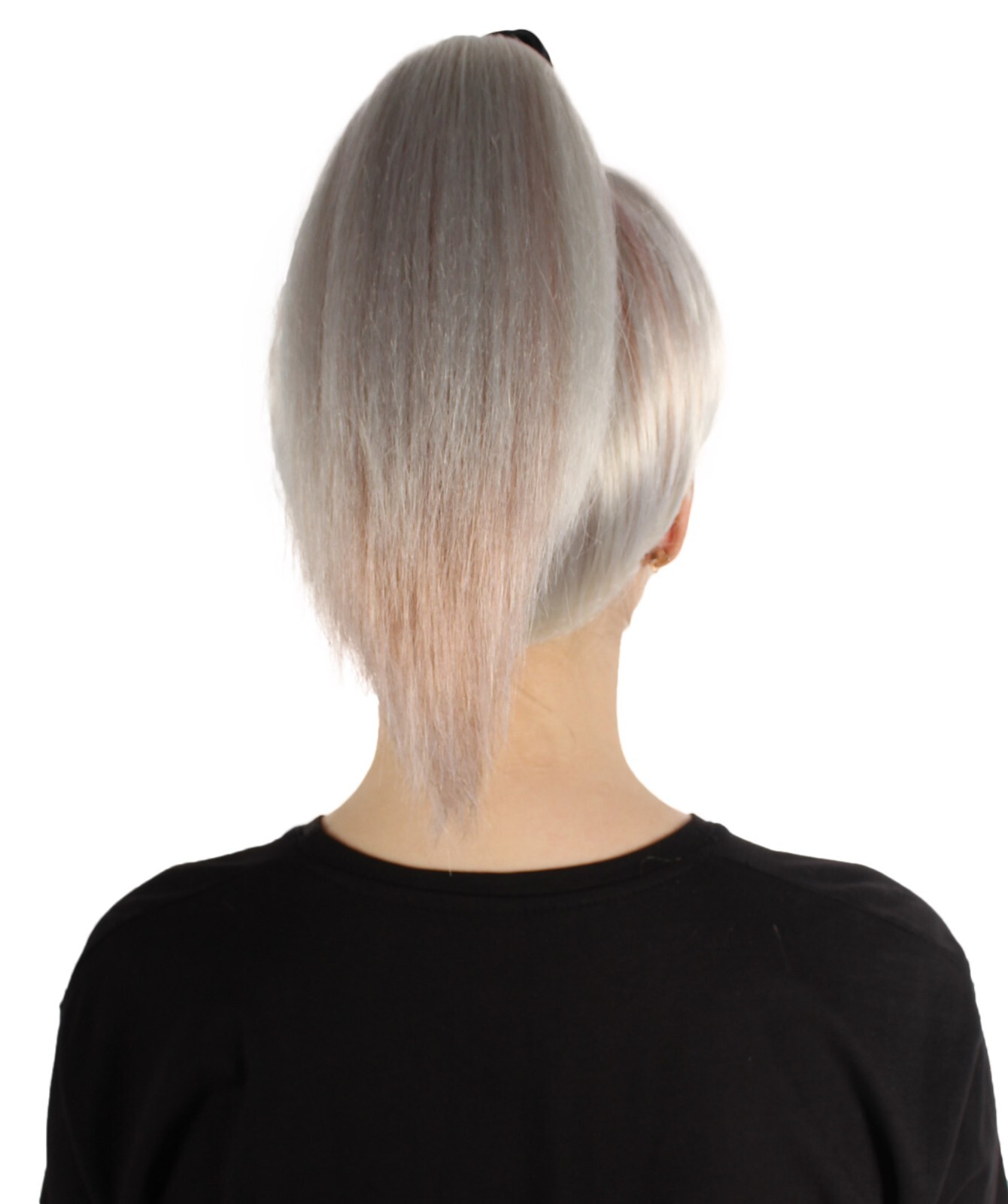 Adult Women’s White Rose Ponytail Wig, Best for Halloween, HW-7109