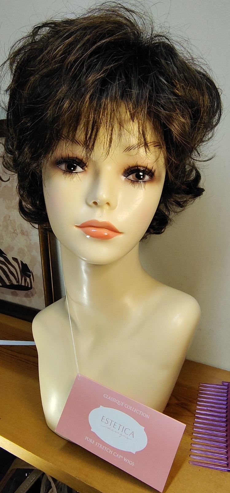 Estetica Designs MANDY Wig – Color R6/10 Toasted Cocoa – Short Curly Shag Style