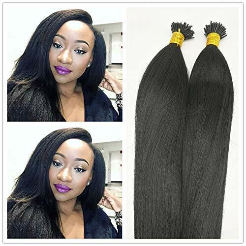 Yaki Straight I Tip Human Hair Extension Pre Bonded Brazilian I Tip Hair 100Pcs