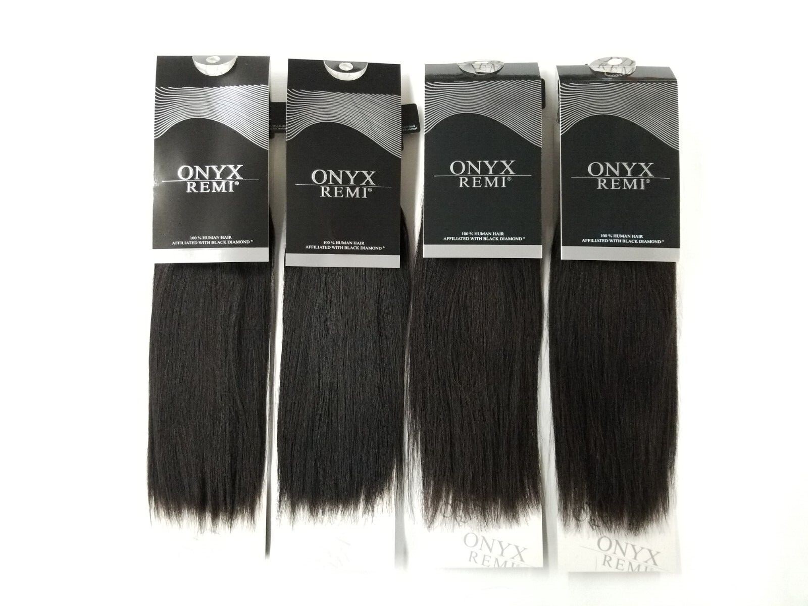 ONYX REMI Black Diamond 100% Human Hair Yaki Weave Extension 10″ ~24″