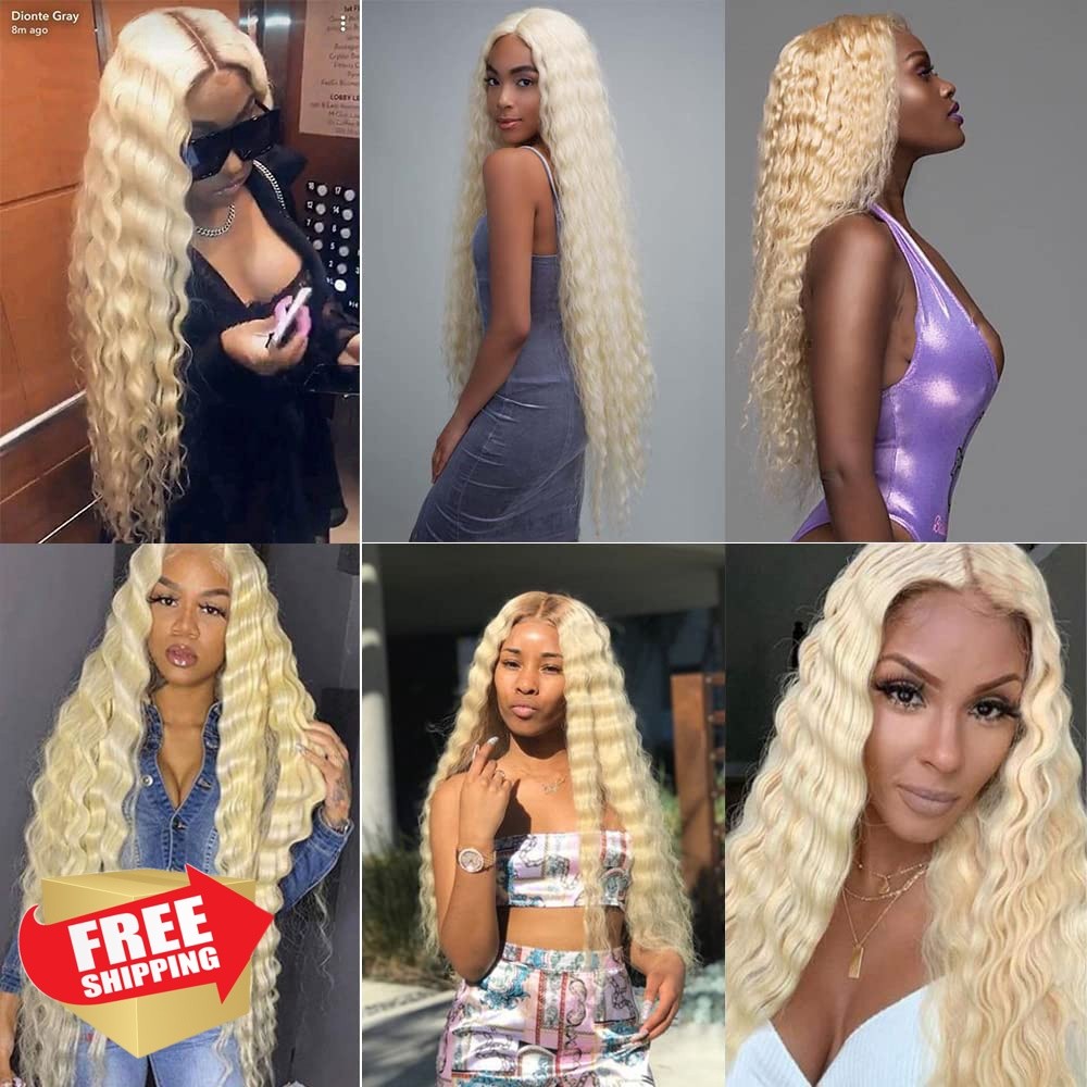 FuivJuix 18 Inch #613 Blonde Deep Wave Hair