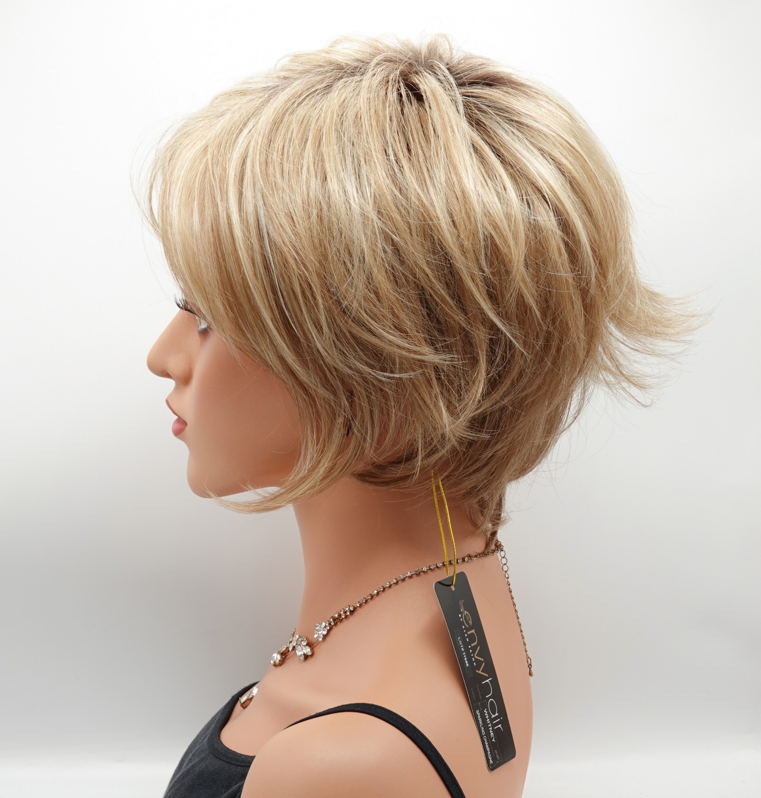 WHITNEY Wig by ENVY, CLEARANCE! EnvyHair Human/Synth Blend, Sparkling Champagne