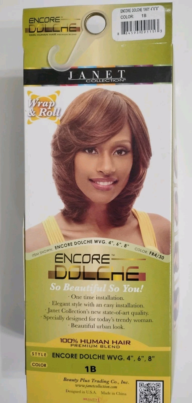 Janet Collection Encore 100% Human Premium Blend yaky Wrap And Roll 4,6,8 Inch