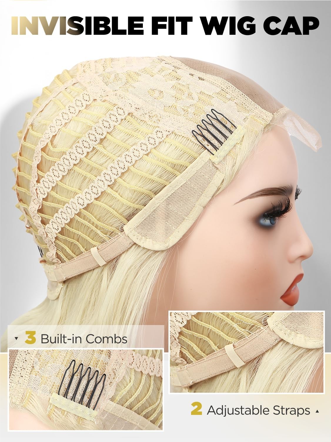 Blonde Wigs for Women and Girls Long Wavy Sun-kissed Blonde Wig 26 Inch Color…