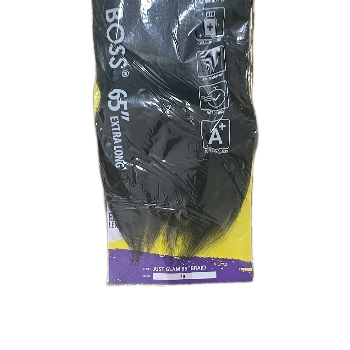 BOBBI BOSS JUST GLAM 65″ BRAIDING HAIR SUPER LONG BRAID #1B – Black NEW 3-PACK