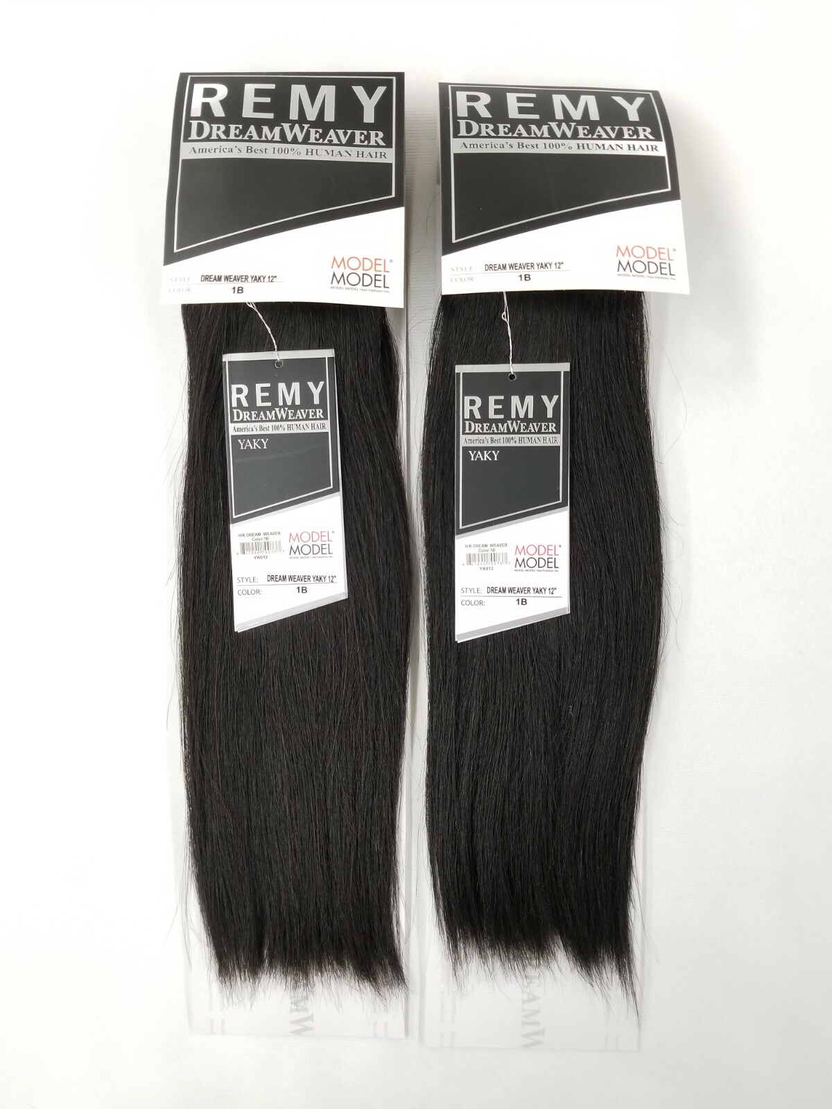 2 Packs ModelModel Remy Dreamweaver Yaky 100% Human Hair Extension 12″~Off Black