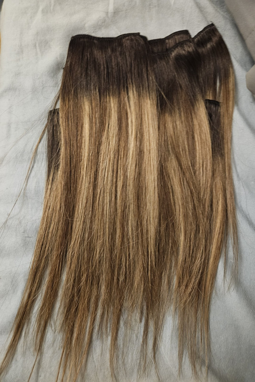 7 NEW HUMAN HAIR OMBRE HIGHLIGHTS CLIP IN HAIR EXTENSIONS 10″