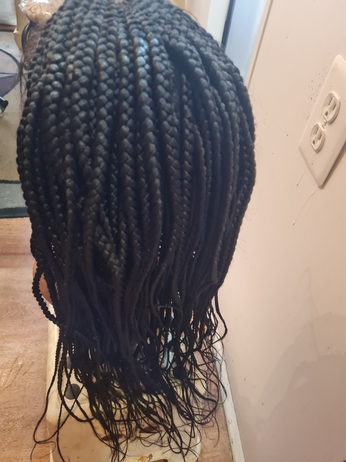 Braided Wig For Black Women Cornrow Braids Lace Front Synthetic Fiber