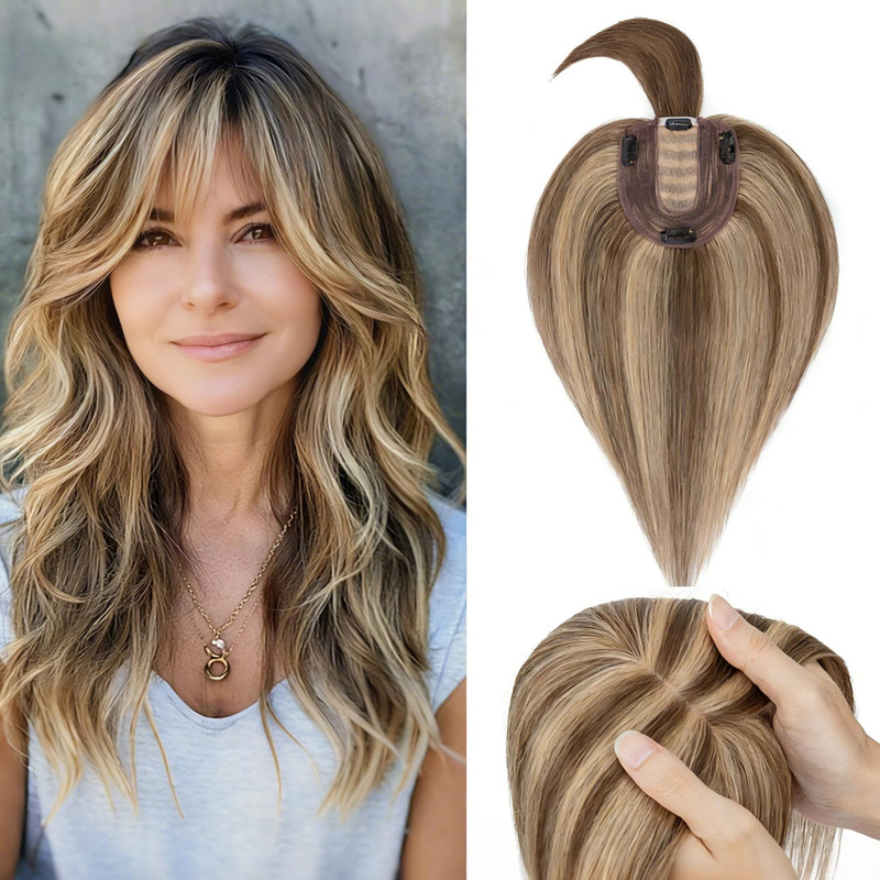 Rich Choices Real Human Hair Toppers For Women Bang 100 Remy Human Hair Topper