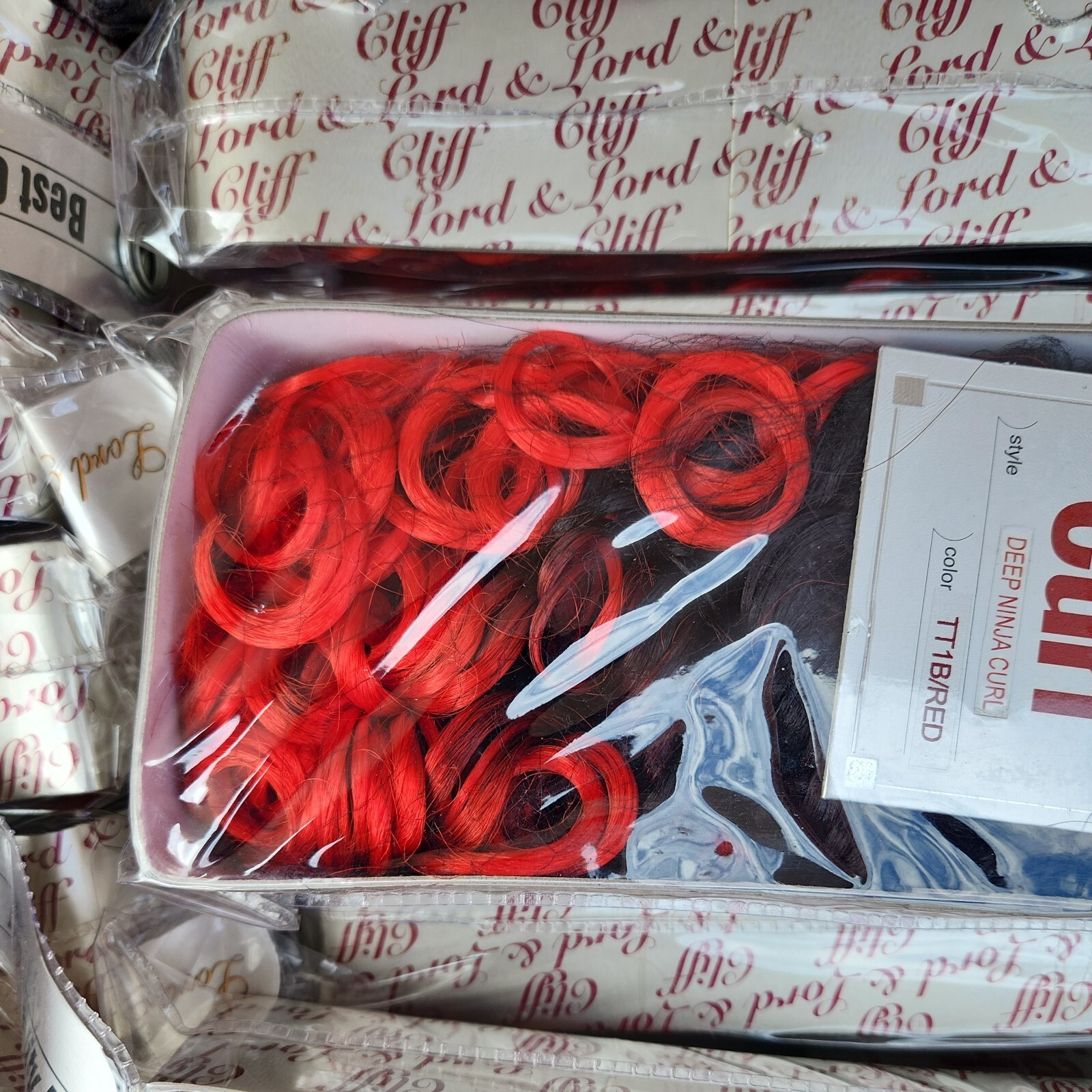 Lot 10 LORD & CLIFF Ninja Curl Kanekalon Hair Extensions Draw String Ponytail