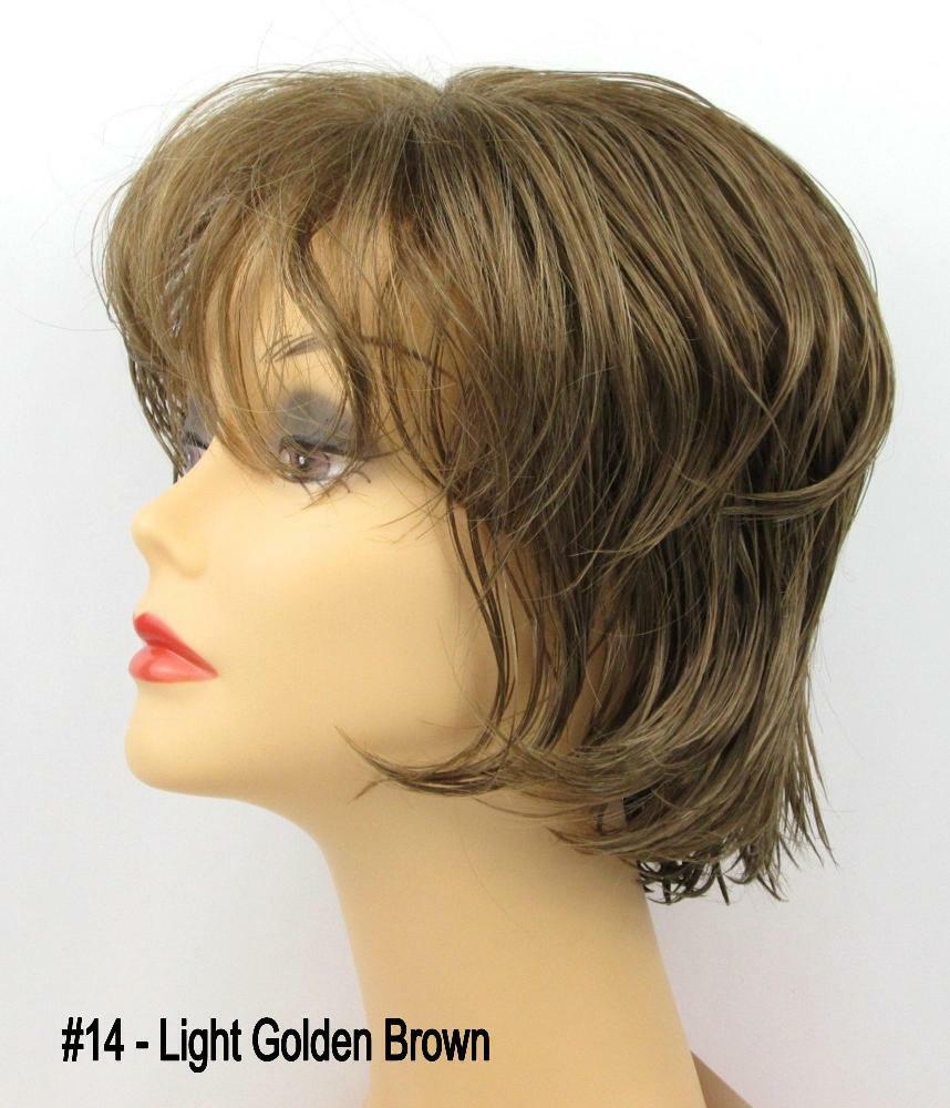 WOMEN SHORT STRAIGHT HAIR CHIN-LENGTH WET LOOK BOB STYLE W/ LEFT SIDE PART CINDY