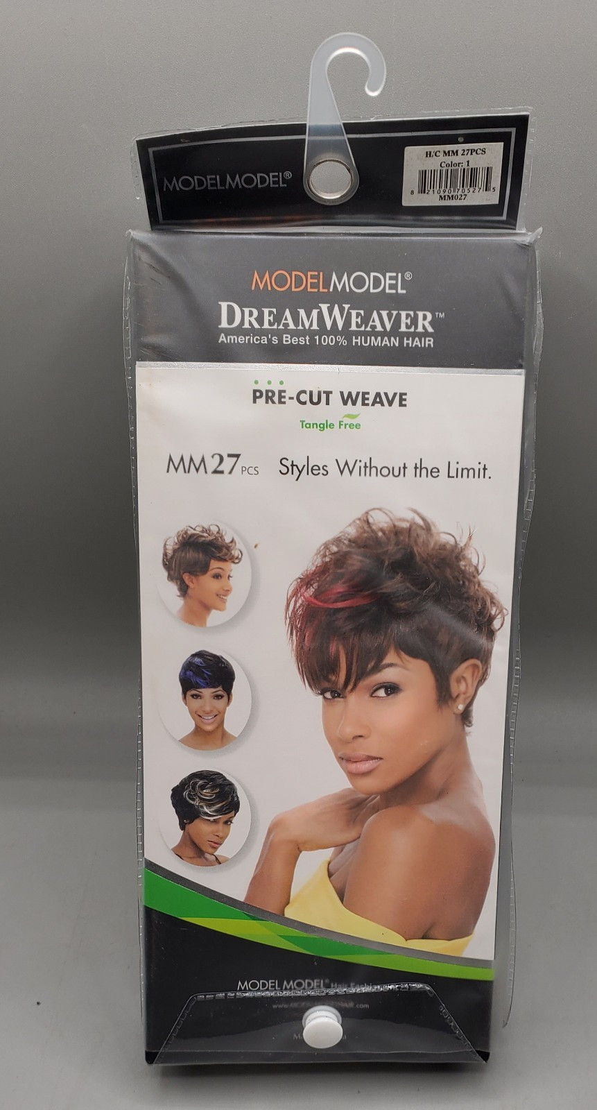 Model Model DreamWeaver 100% Human Hair MM27 PCS Color 1 Pre- Cut Weave B3
