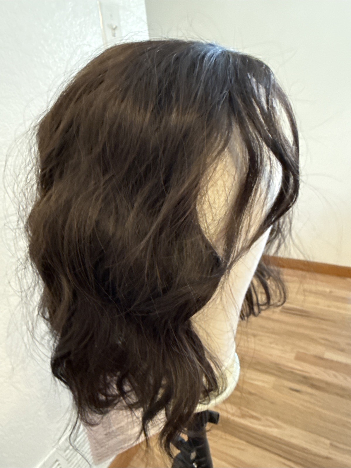685A Women’s Wig 14 Inch Dark Brown Topper With Five Clips Very Soft