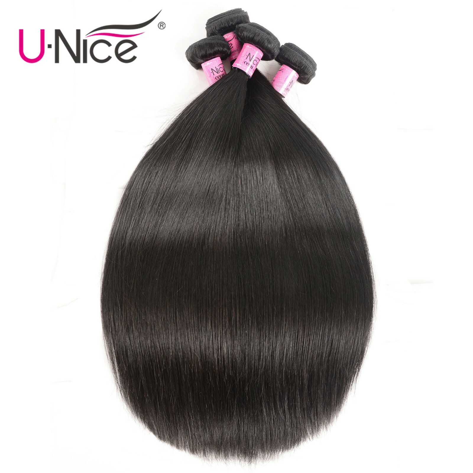 UNice Peruvian Straight 3 Bundles Human Hair Extensions Virgin Hair Weaves Wefts