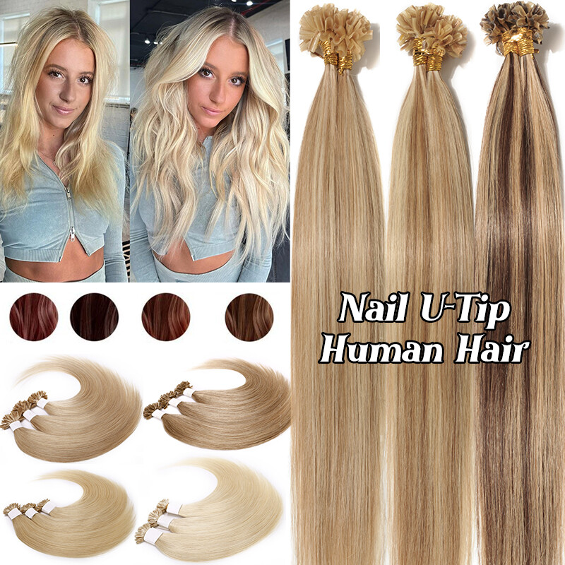 Russian U Tip Hair Pre Bonded Keratin Human Hair Extensions Fusion Thick 0.5G 1G