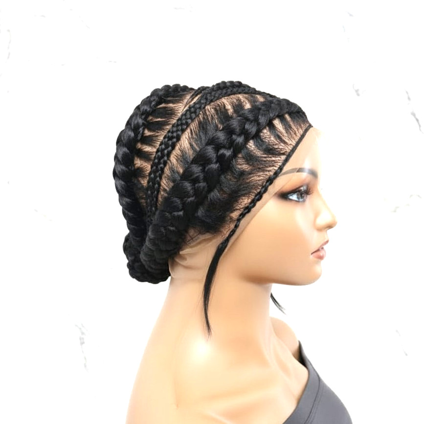 Braided Wig. Large Cornrow Braids. Full Lace with baby hair