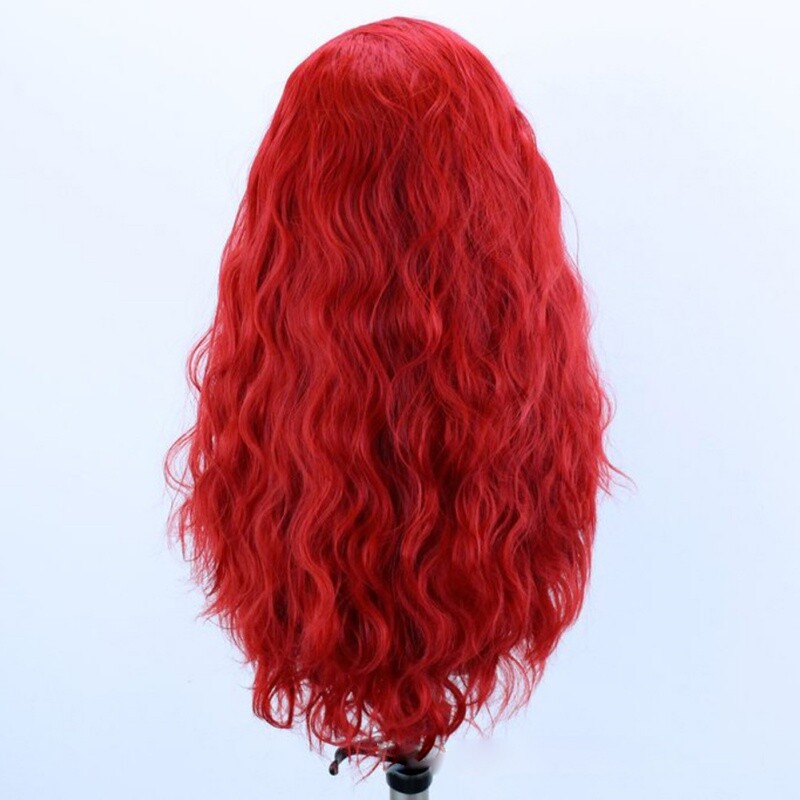 Front Lace Wig Long Curly Hair European and American Style Wig Head Cover Linen