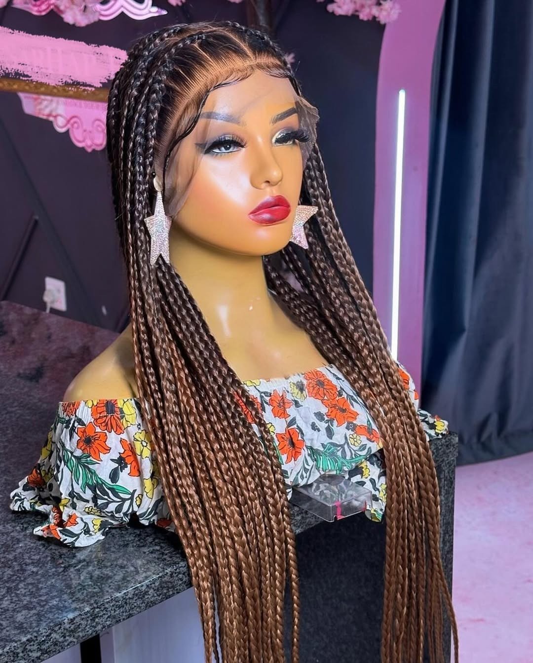 Braided wig, Box Braided wig, Knotless Braided wig, wigs for Black women
