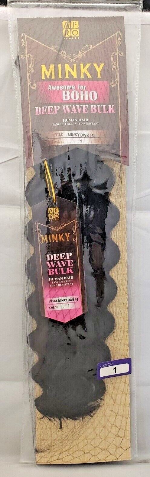 Afro Beauty Collection Minky Deep Wave Bulk Human Hair Blend 16 Inch