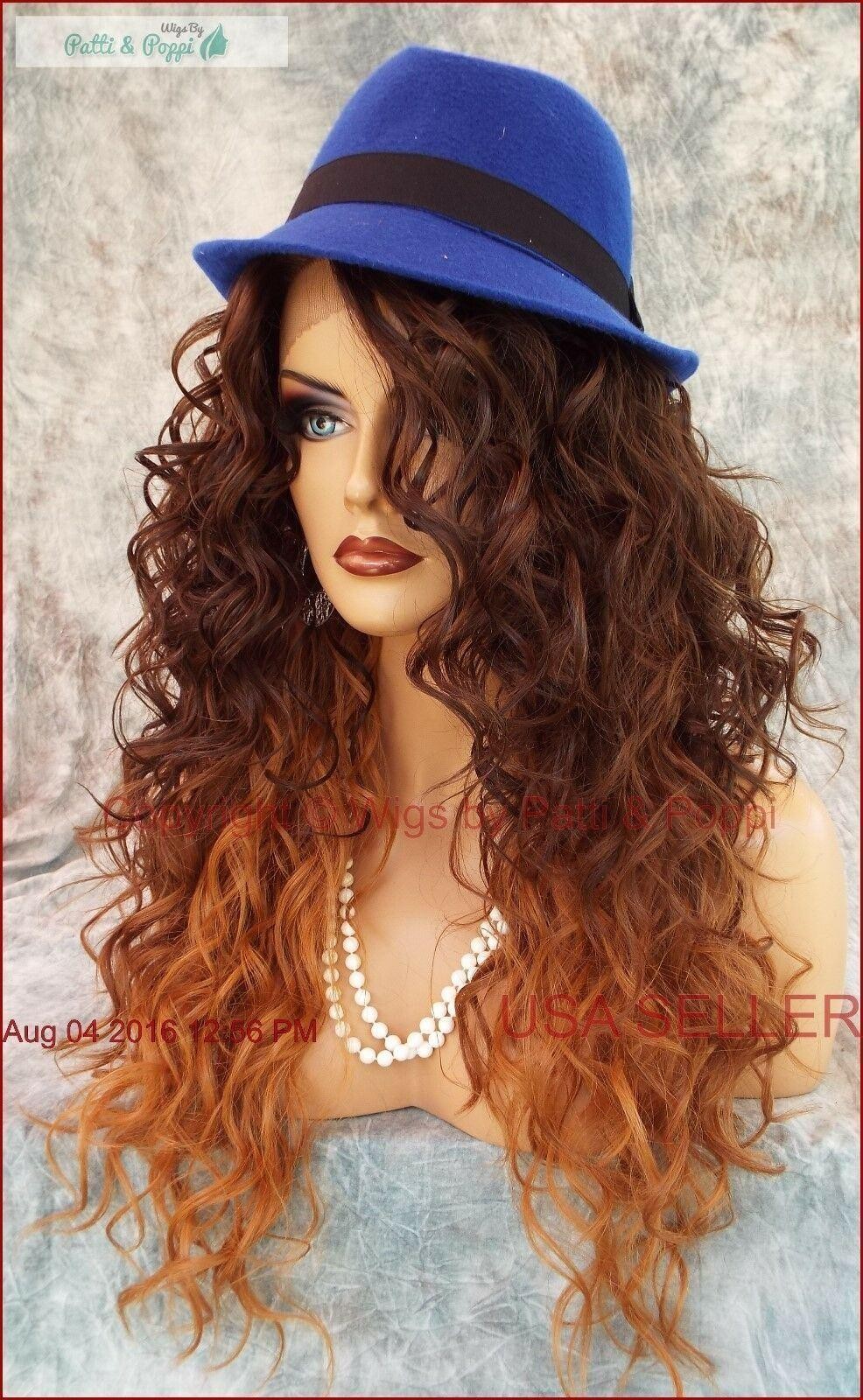 SWISS LACE FRONT LACE PART LONG CURLY HEAT FRIENDLY WIG CLR OM6.27.30 SEXY 1046
