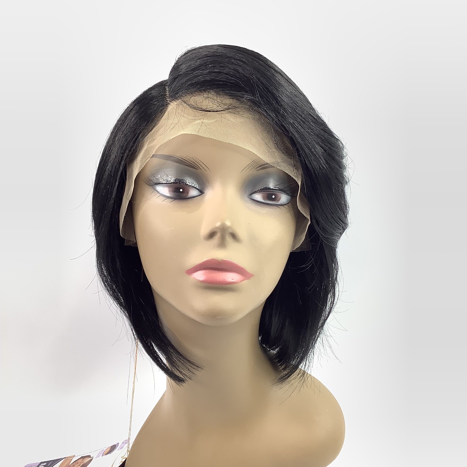 Outre Lace Front Wig Mandi 10″ Color 1 Heat Resistant Fiber HD Lace