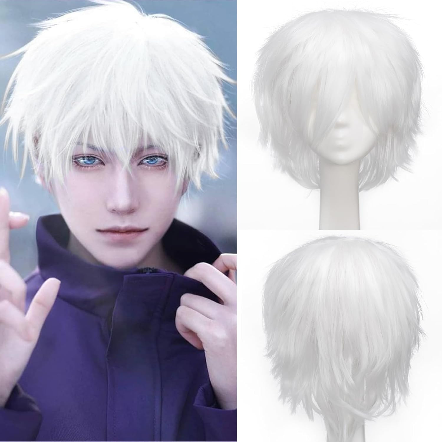 Unisex Short Pixie Cosplay Hair Wig for Women Mens Male Fashion Fancy Style Cost