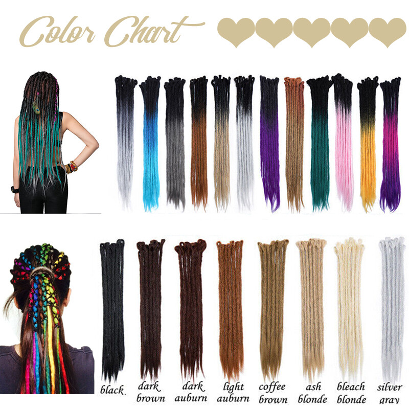 Ombe Dreadlocks Crochet Braid Dreads Locks Reggae Hair Extensions 20″~24″ Blonde