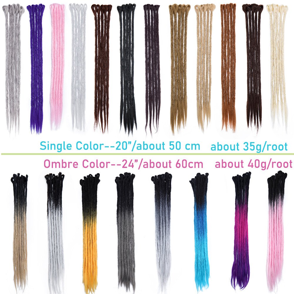 Full Head Crochet Dreads Locks 100% Handmade Dreadlocks Thick Hair Extensions US