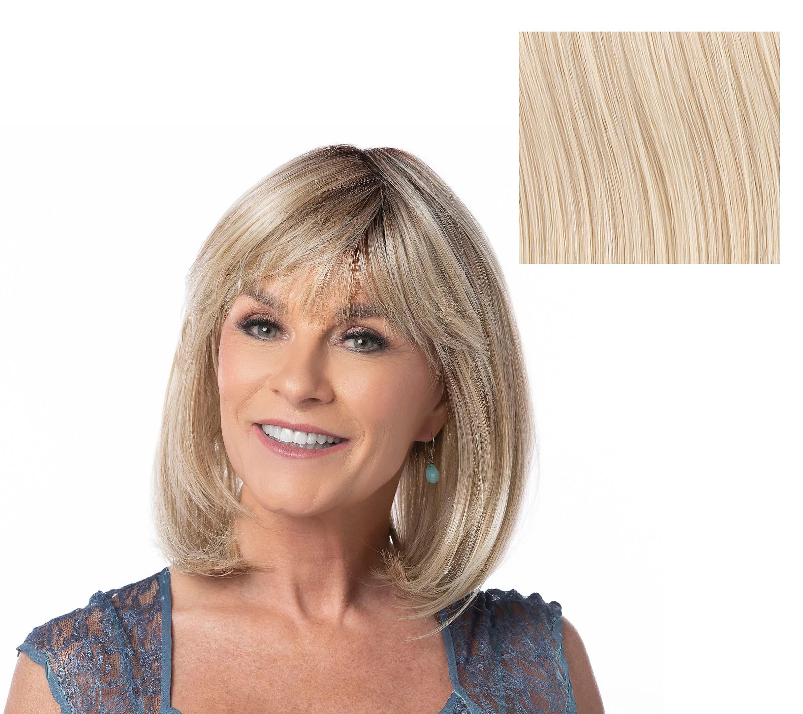 Toni Brattin Supreme Bob Mid-Length Cut Wig-Brown Blonde-NWT-A613849