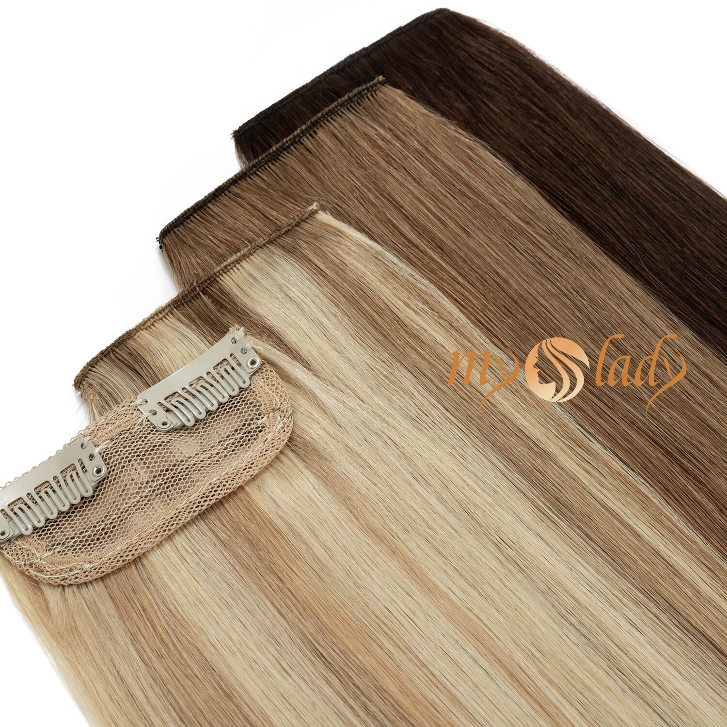 Thick Mini Hair Pad Clip In 100% Remy Human Hair Extensions Short Side Hairpiece