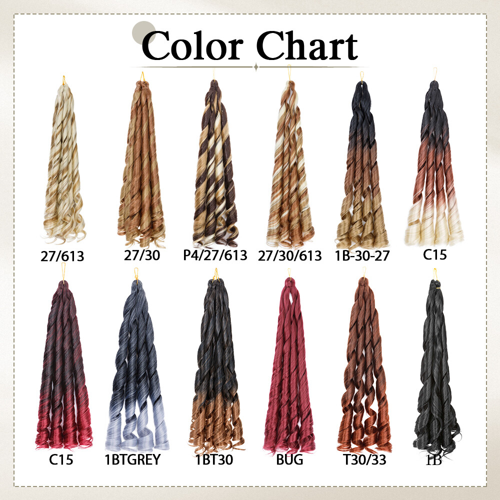 OMBRE Thick French Curl Loose Wave Braids Hair Pre-Stretched Crochet Extensions