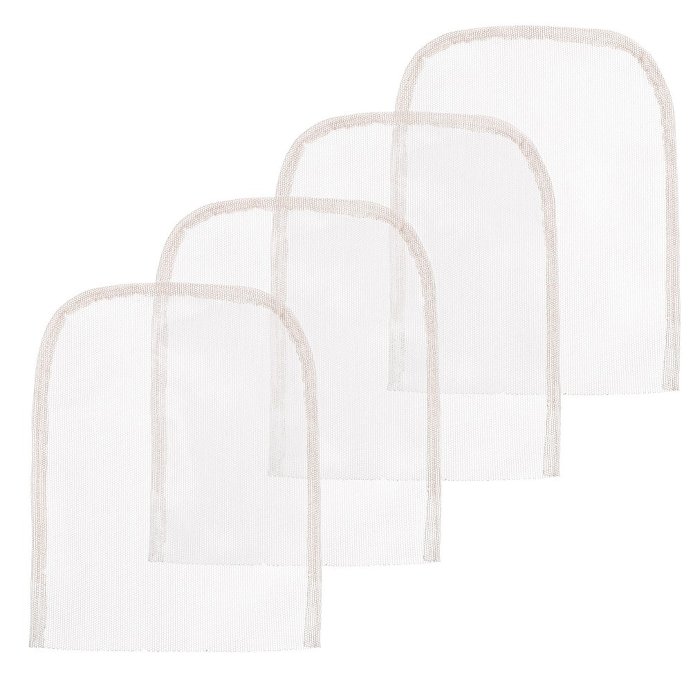 4Pcs White Lace Net Base Wig Supplies for DIY Wig Closures and